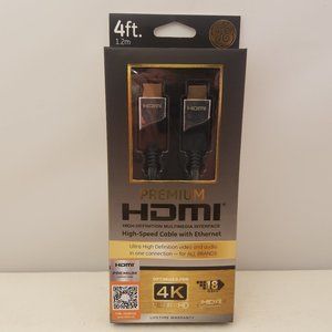 Premium HDMI High-Speed Cable w/ Ethernet | 4 ft | 35531